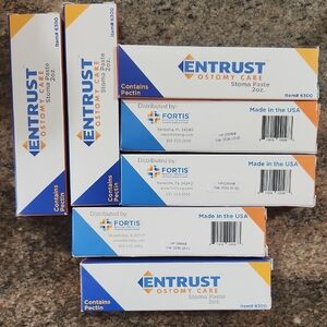 7 Tubes Entrust Ostomy Care Stoma Paste 2oz Each Tube